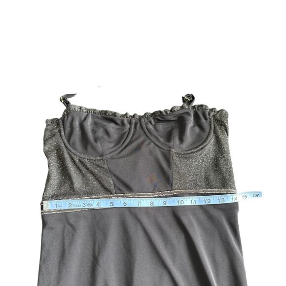 Revolve h:ours Black Gold Speckled Night Out Party El Dorado Mini Dress Large - Picture 10 of 11